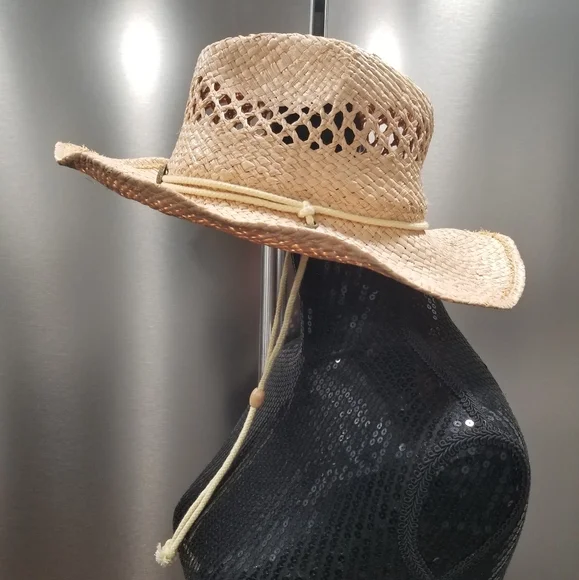 Jaxon Unisex  Straw Western Cowboy Hat One Size - Picture 6 of 14